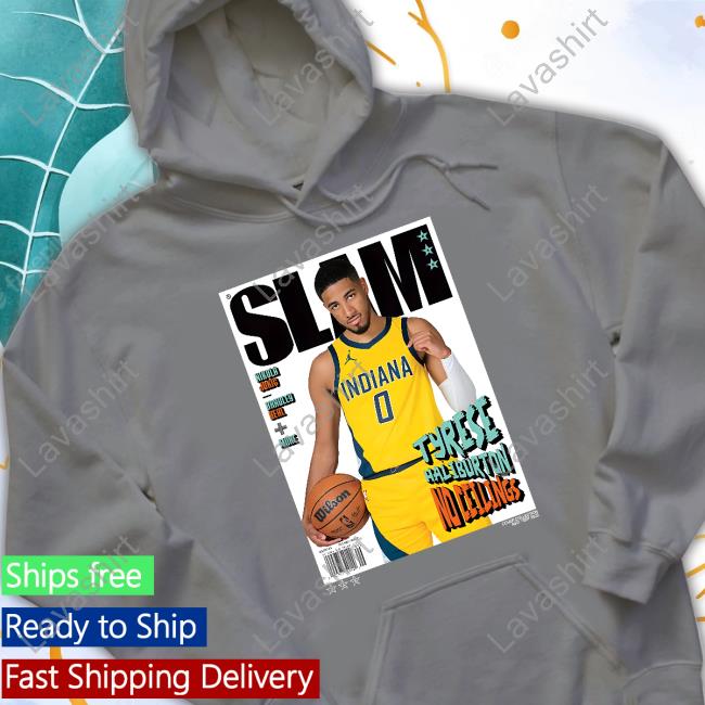 Official Pacers Team Adult Indiana Pacers Tyrese Haliburton SLAM Cover Funny