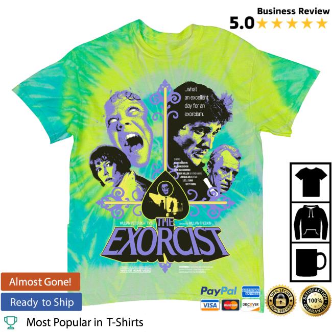 Official Studiohouse Designs The Exorcist Tie Dye Tshirt Possessed (Glow)