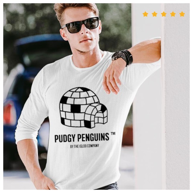 Pudgy Penguins Igloo Long Sleeve Graphic Tee Shirt