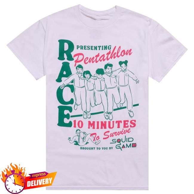 Hottopic Squid Game Pentathlon Race New T-Shirt