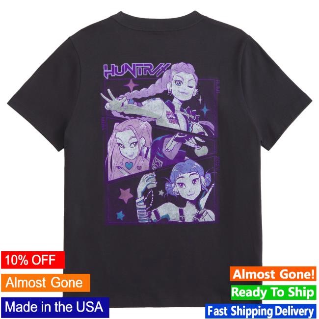 Premium Build Oversized Kpop Demon Hunters Graphic Tee Apparel