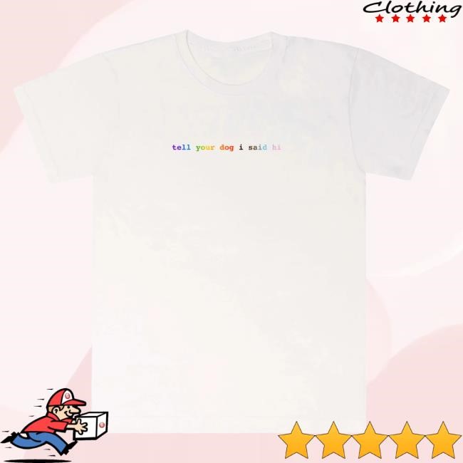 Official We Rate Dogs Merch Classic Hot Shirt - White (Pride Edition)