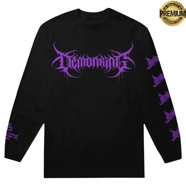 Official Brand Of Sacrifice Merch Demon King Black Long Sleeve T-Shirt