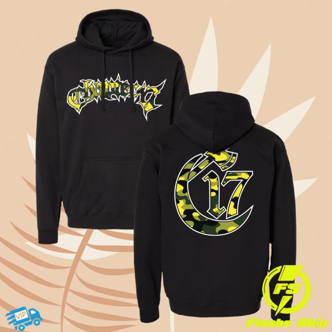 Official Chapter 17 Records Ouija Macc Merch Store Chapter 17 - Camo Pattern - Black Sweatshirt Ouijamacc Apparel Clothing Shop