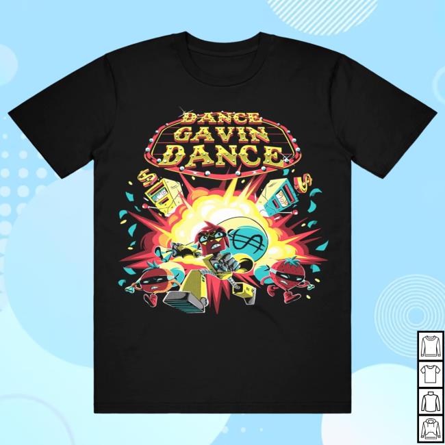 Dance Gavin Dance Casino Heist Black New Shirt Dance Gavin Dance Merch Shop