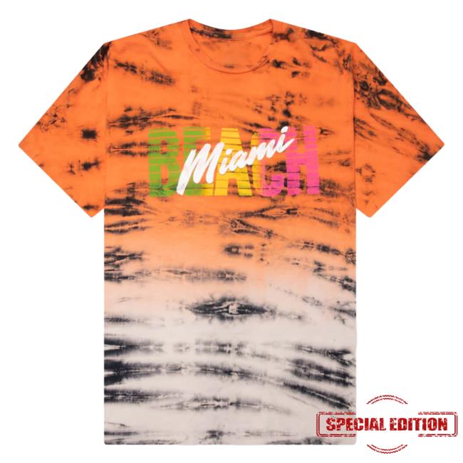 Official Feature Merch Store Shop Gallery Dept. Miami Time Tee - Tie Dye Feature Apparel Clothing