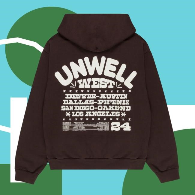 Unwell Shop Unwell Tour Long Sleeve Hoodie UNWELL | Call Her Daddy Merch