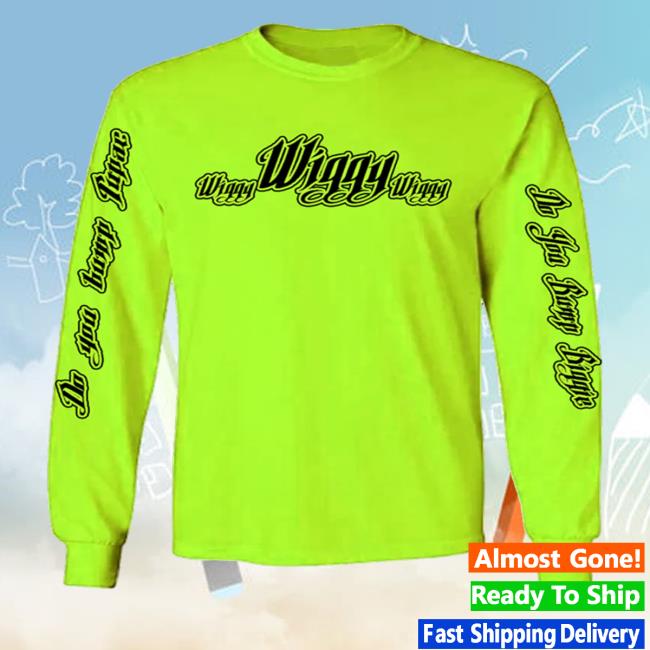 Official Dope House Records Merch Wiggy Wiggy Dope House Records Neon Yellow Longsleeve T Shirt