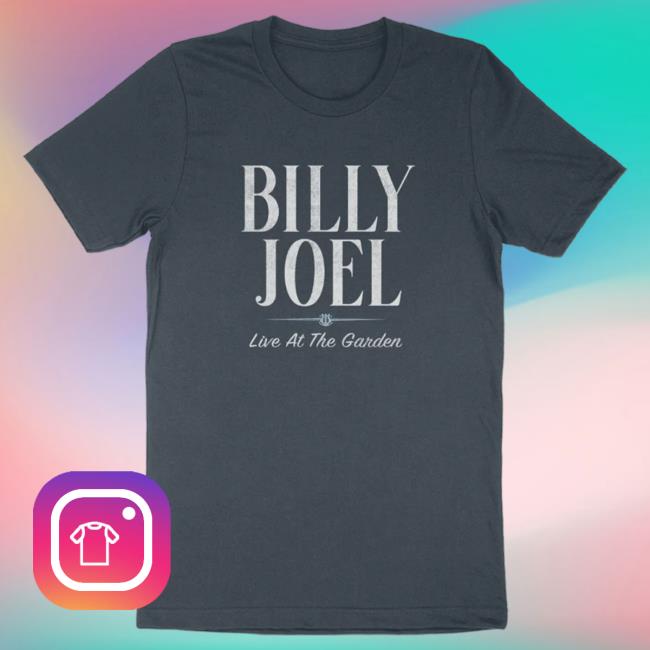 Official Billy Joel Merch Store Billy Joel "10-20-23 New York, NY MSG Event" Indigo Blue Popover Shirt Online Exclusive Billy Joel Shop BillyJoel