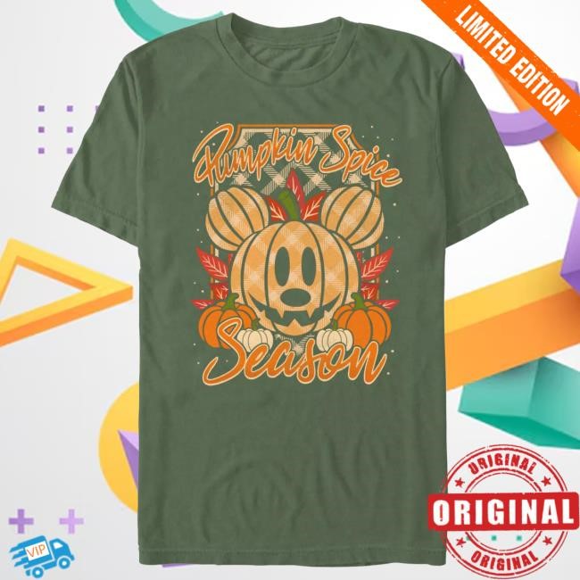 Official Disney Shop Mickey Mouse ''Pumpkin Spice Season'' Top Shirt for Adults