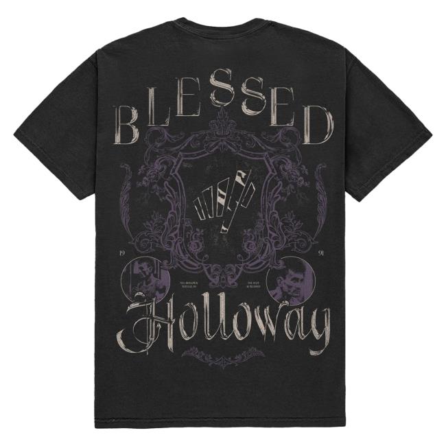 Official Max Holloway Merch Store Blessed Holloway Vintage Black Tshirt Max Holloway Apparel Clothing Shop MaxHolloway