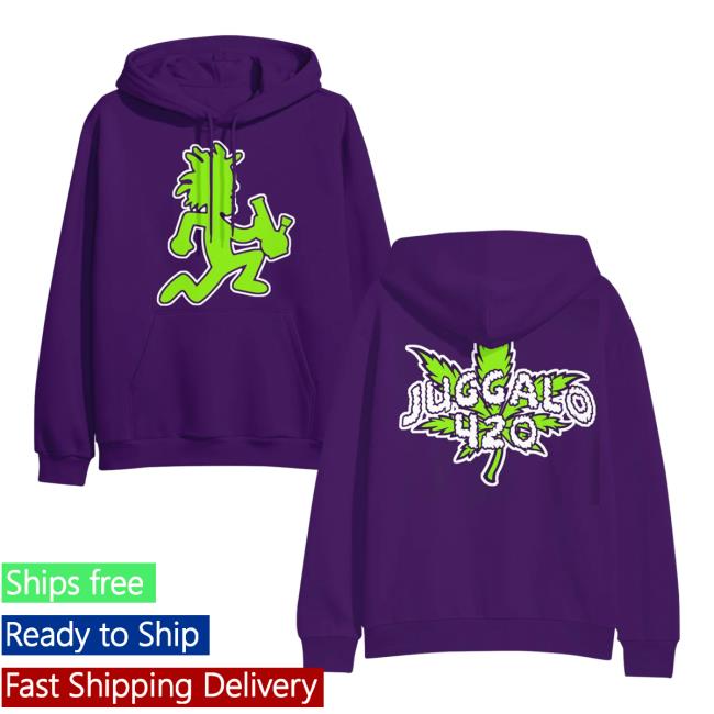 Official Icp Merch Clothing Store Insane Clown Posse Bong Man Purple Hoodie