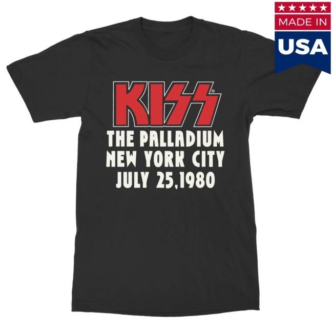 Kiss The Palladium 7/25/1980 Shirt Kiss Band Official Merch Store