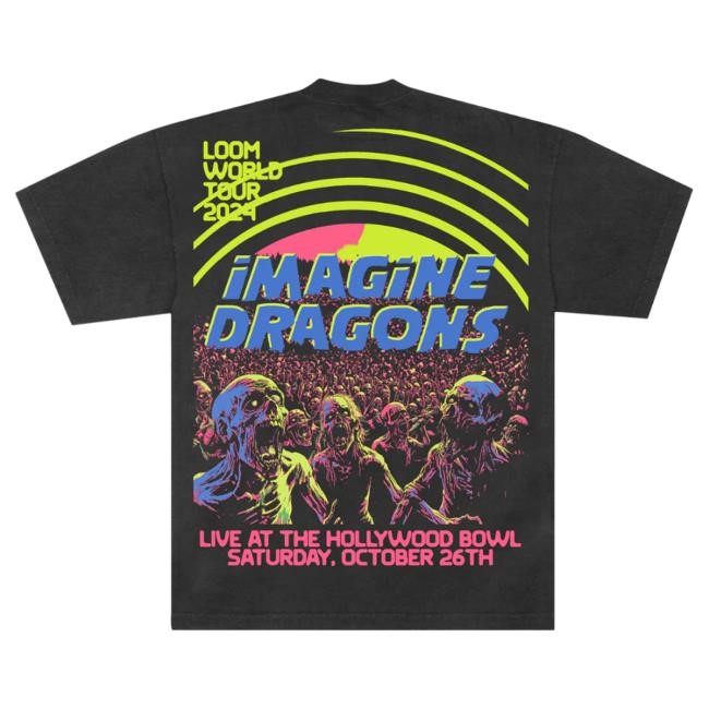 Official Imagine Dragons Merch Store Shop Imagine Dragons Hollywood Bowl Zombie Event Tee ImagineDragons
