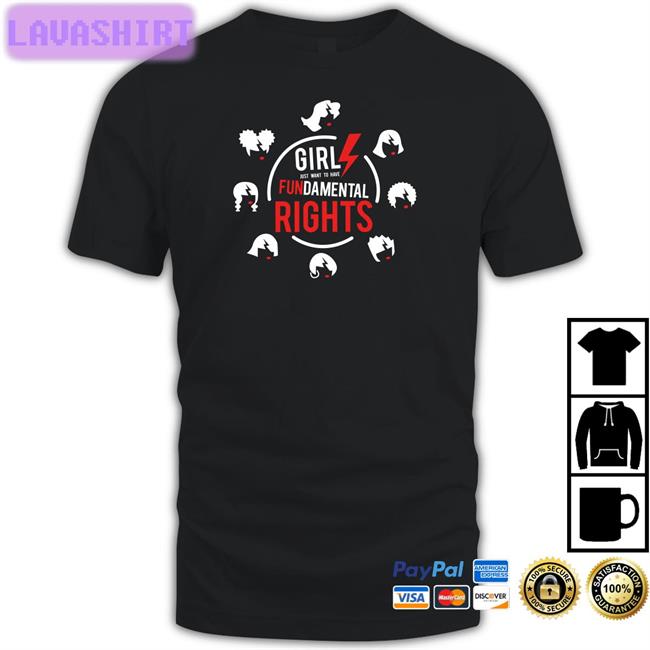 Bonfire Merch Girls Just Want to Have Fundamental Rights Long Sleeve T Shirt Cyndi Lauper