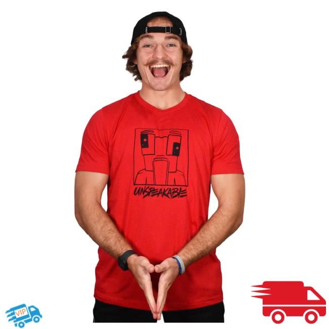 Official Unspeakable Merch Red Icon Tee