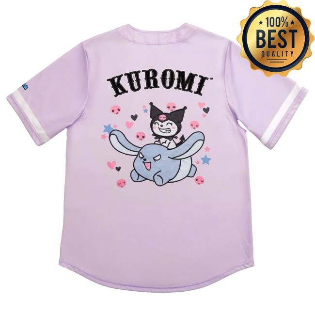 Official Sanrio Apparel Clothing Kuromi Merch Kuromi x JapanLA Baseball Jersey New Shirt Sanrio Shop Store