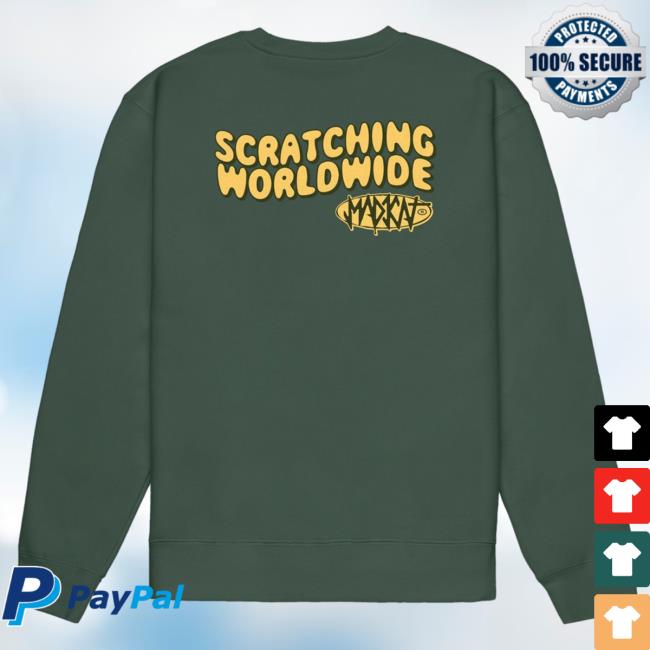 Scratching Worldwide Crewneck Sweater New Madka Merch Storet Scratching Worldwide Crewneck Sweatshirt 2023
