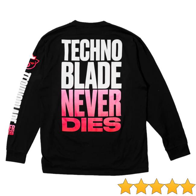 Official Technoblade Merch Store Shop Technoblade Never Dies L/S T Shirt Black