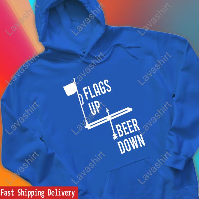 Official Flags Up Beer Down Tee Shirt