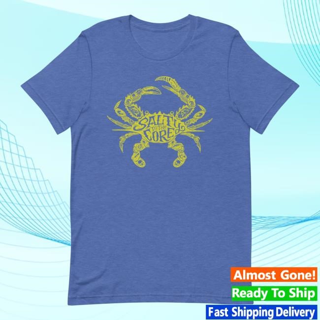 The Official "Salty To The Core" Salty Crab Men's Short Sleeve Shirt New