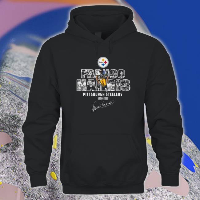 Franco Harris Pittsburgh Steelers 1950-2022 Signature Long Sleeve Tee