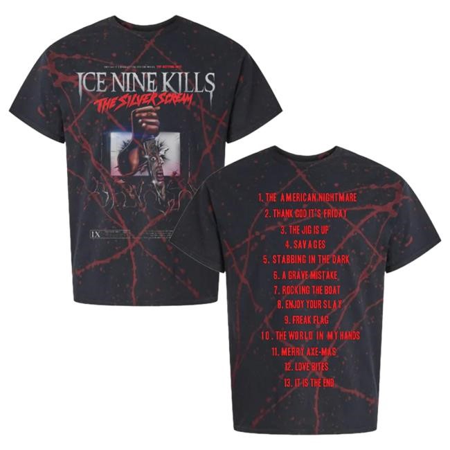 Official Ice Nine Kills Merch Store Silver Scream Splatter Attractive Shirt Ink Merch IceNineKills