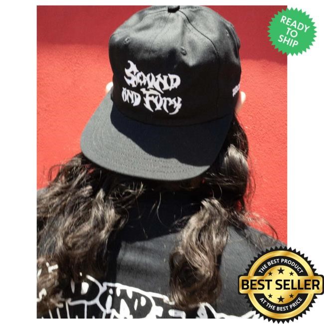 Official Brain Dead Merch Store We Are Brain Dead Sound & Fury 2025 6 Panel Hat - Black