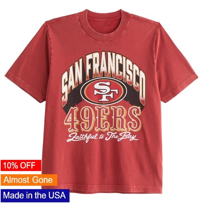 Official Abercrombie And Fitch Clothing San Francisco 49ers Vintage-Inspired Graphic Tee NFL by Abercrombie
