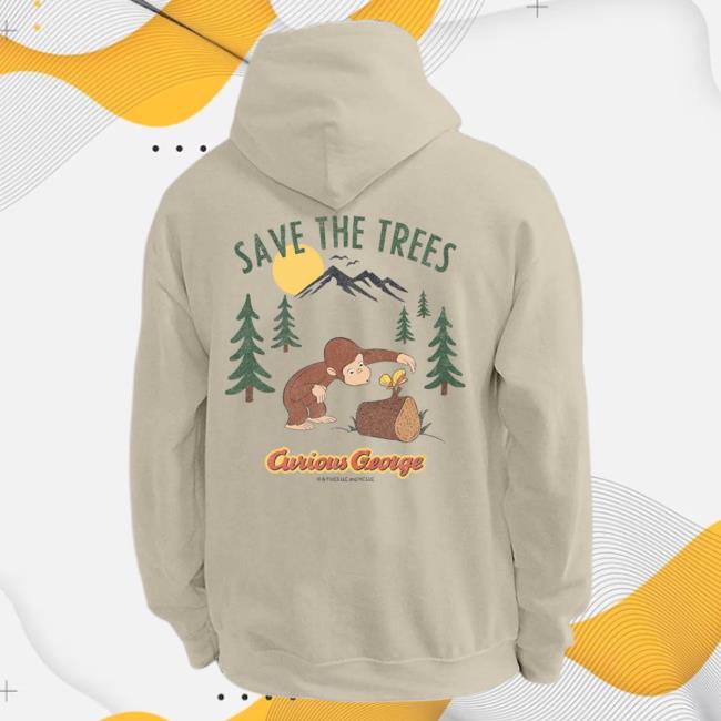 Official Riot Society Merch Store Shop Riot Society Curious George Save The Trees 2.0 Crewneck RiotSociety Apparel Clothing