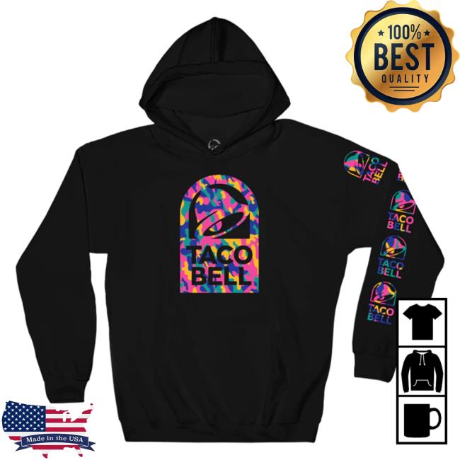 Official Taco Bell Apparel Clothing Store Shop Taco Bell Pattern Logo Hoodies Tacobell Merch