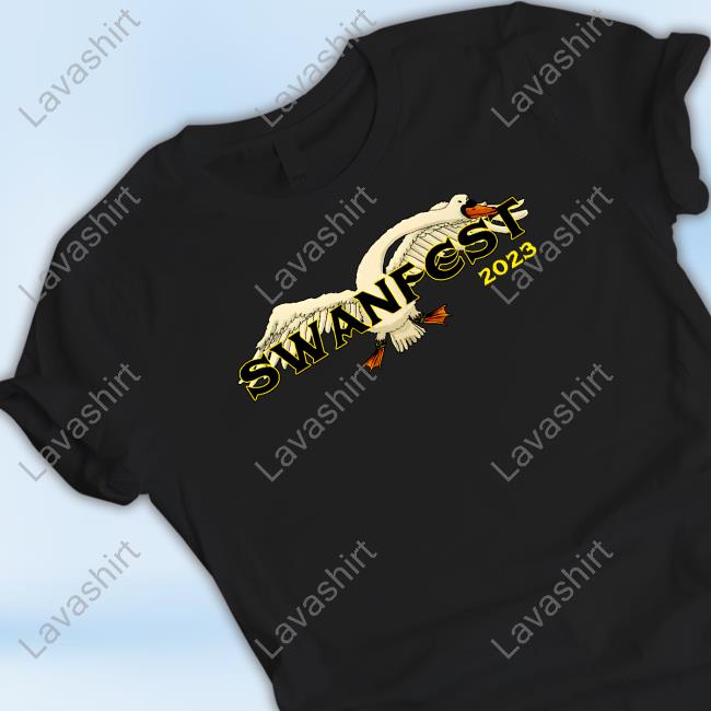 Official Dance Gavin Dance Swanfest Event 2023 Black Tee Shirt