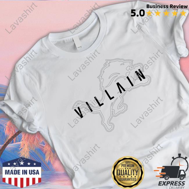 Official Villain Detroit Lions Tee Shirt