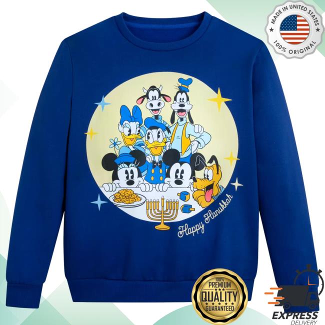 Official Shop Disney Merch StoreMickey Mouse And Friends Hanukkah Hooded Sweatshirt by Cakeworthy Shopdisney Appare Clothing