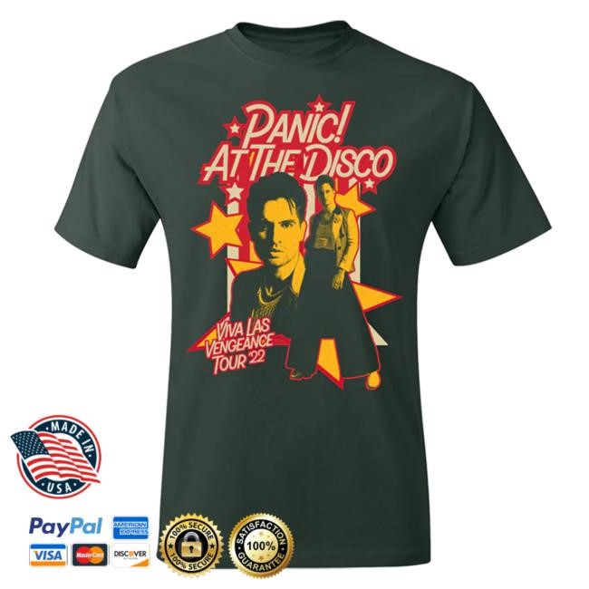 Panic! At The Disco Store Stars Dark Green Tour Tee